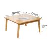 Japanese Kotatsuu Heating Table with Heater Futon Blanket and Carpet Low Tatami Table for Living Room Bedroom Tatami Winter Warmth(Natural) view 2