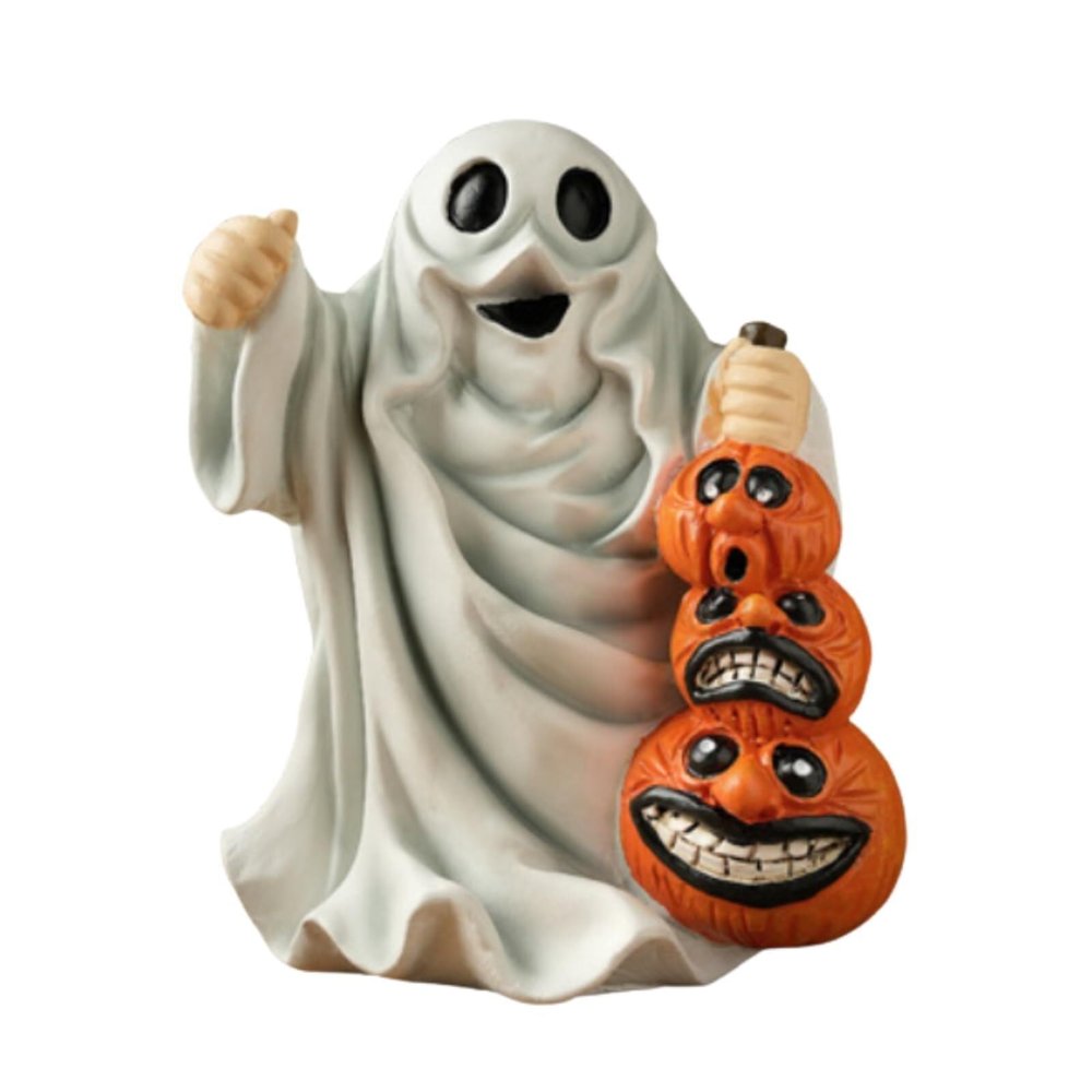 Act Iron Cool Stuff to Put on Shelves Motomas Cute Halloween Spirit Pumpkin Resin Figurines Festive Home Decor Ornaments for Spooky Holiday Room Decor Aesthetic