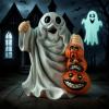 Act Iron Cool Stuff to Put on Shelves Motomas Cute Halloween Spirit Pumpkin Resin Figurines Festive Home Decor Ornaments for Spooky Holiday Room Decor Aesthetic view 2