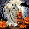 Act Iron Cool Stuff to Put on Shelves Motomas Cute Halloween Spirit Pumpkin Resin Figurines Festive Home Decor Ornaments for Spooky Holiday Room Decor Aesthetic view 3