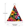 ZHSGNMHH Hawaiian Flower Floral Christmas Hat, Santa Hat For Adults, Xmas Hats For New Year Festive Party Decor view 3