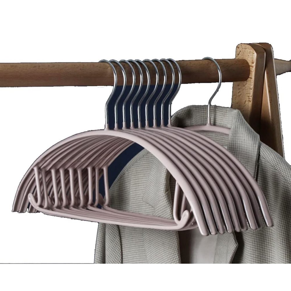 10-Piece Hanger Set, Household Clothes Dipping and Drying Non-Slip Clothes Hanger, Non-Marking Stainless Steel Adult Clothes Support(A1)