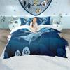 Cute Dolphin Bedding Set,Dolphins Play with Water Duvet Cover for Kids Teens Boys,Moonlight at Night Comforter Cover Decorative Room,Sea Animals Quilt Cover with 2 Pillowcases,Full Size(No Comforter) view 4