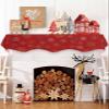 PUXTKE DAZQW Mantel Scarf 90x17 Inch,Winter Christmas Gold Snowflakes Fireplace Top Table Runner Dresser Scarves Red Mantel Scarves Cover for Home Holiday Party Decoration view 3