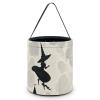 Halloween Trick Or Treat Bucket, Reusable Candy Bag - Foldable Design, Witch Flying Trick Or Treat Bag for Parties, Gift Giving & Holiday view 1