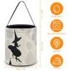 Halloween Trick Or Treat Bucket, Reusable Candy Bag - Foldable Design, Witch Flying Trick Or Treat Bag for Parties, Gift Giving & Holiday view 2