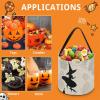 Halloween Trick Or Treat Bucket, Reusable Candy Bag - Foldable Design, Witch Flying Trick Or Treat Bag for Parties, Gift Giving & Holiday view 3