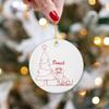 Basset Hound Dog Line Art Personalized Name Ornament for Christmas Tree 2026, Custom Basset Hound Dog Pet Ceramic Christmas Ornament Gift for Pet Owner, Funny Dogs Xmas Hanging Keepsake Ornaments view 3