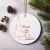 Basset Hound Dog Line Art Personalized Name Ornament for Christmas Tree 2026, Custom Basset Hound Dog Pet Ceramic Christmas Ornament Gift for Pet Owner, Funny Dogs Xmas Hanging Keepsake Ornaments view 4