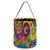 LKHDS Halloween Trick Or Treat Bag, Reusable Gift Bags Durable Polyester, Portable Colorful Graffiti Pattern Candy Bag for Party, Gift & Holiday view 1