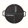 1pcs Cast Iron Outdoor Grill Pan Non-Stick Teppanyaki Plate for Camping & Home BBQ Cooking Duty Portable Design for Outdoor Camping view 2