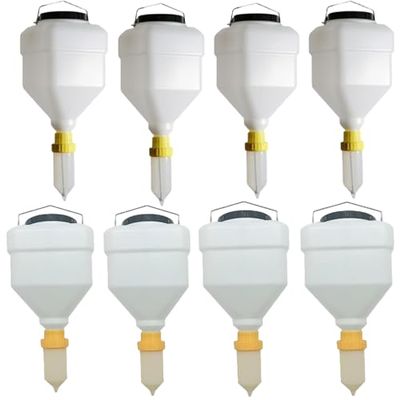 3.5L/5.5L Leakproof Sauce Dispenser Bottle - Squeeze Ketchup, Mustard, Mayonnaise & Salad Dressing - Perfect for BBQ, Parties & Cooking - 8 Items Included