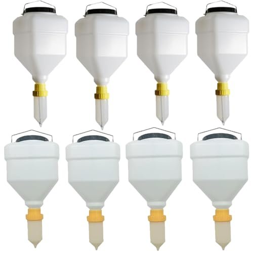 3.5L/5.5L Leakproof Sauce Dispenser Bottle - Squeeze Ketchup, Mustard, Mayonnaise & Salad Dressing - Perfect for BBQ, Parties & Cooking - 8 Items Included