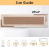 ACCUMTEK Non Slip Bath Mat, Thin Bathroom Rugs Fit Under Door, Quick Dry Bath Mats, Machine Washable Bath Rugs for Bathroom, Bathtub & Kitchen, Bathtub, Light Brown/Bordered/59 x20 view 2