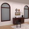 Myshade Arch Window Shades Half Circle Blackout Cellular Shades Cordless No Drill Blinds for Windows Half Moon Honeycomb Fabric No Tools Room Darkening Shades Easy Install (1PCS Grey 36" W X 18" H) view 2