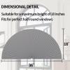 Myshade Arch Window Shades Half Circle Blackout Cellular Shades Cordless No Drill Blinds for Windows Half Moon Honeycomb Fabric No Tools Room Darkening Shades Easy Install (1PCS Grey 36" W X 18" H) view 3