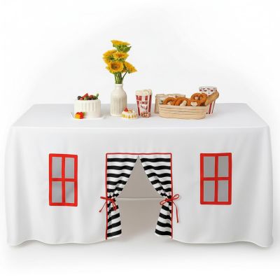 Oudain 10ft x 7.5ft Large Tablecloth Playhouse for Kids, Play Fort