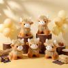 PullCrease 20 Pcs Ginger Highland Cow Stuffed Animal Bulk 6 Inch Scottish Cow Stuffed Animal Realistic Cattle Decor for Birthday Party Decor view 2