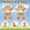 PullCrease 20 Pcs Ginger Highland Cow Stuffed Animal Bulk 6 Inch Scottish Cow Stuffed Animal Realistic Cattle Decor for Birthday Party Decor view 3
