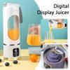 Digital Display Juicer-Smart LED Display,450ML Portable Blender Personal Electric USB,Digital Multimode juicer Shakes and Smoothies Blender Small Blenders Mixing for Home & Travel,Diet-Friendly view 2