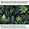 10x12 Vintage Botanical Floral Rug, Green Tropical Fern Leaves Rug, Fern Rugs, Plant Rugs for Living Room, Boho Botanical Carpet, Large Soft Washable Carpet view 2