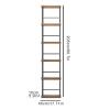 GJMDCMA Rustic Wooden Beer Bottle Storage Rack with LED Lighted Liquor Display Shelf & Wine Glass Holder Stylish Kitchen & Living Room nizer (70x15x285cm, 60x15x245cm) view 2