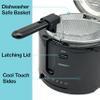 2.5 L / 2.6 Qt Black Cool-Touch Electric Deep Fryer 1200 W - Drip-Hook Basket - Adjustable Temperature - Lid w. Viewing Window - Odor Filter by TheDisplayGuys view 2