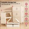 SHUNYILONG 6-Tier Stackable Storage Bins with Wheels, Plastic Kitchen Cabinet Organization with Doors, Closet Organizers Storage for Bedroom, Dorm,(Yellow, 21" D x 10.6" W) view 4