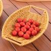 GLigeT Versatile Fruit Basket Hand Woven Serving Basket with Cut - Out Handles Bread Serving Basket Candy(Small) view 3