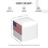 American Flag Print Square PVC Leather Tissue Box, Reusable Tissue Container for Home Car Office view 4