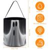 Halloween Trick Or Treat Basket with Handle, Black And Halloween Ghost Candy Bucket Foldable Reusable Gift Bags for Party, Wedding Supplies view 2