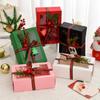 TIMBLESSING 12 Pack Christmas Gift Boxes with Clear Window, Red Christmas Gift Boxes with Ribbon, Pine Sprigs & Berry Decorations for Holiday Wrapping, 8.7x5.9x2.8 Inch (white) view 3