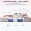 12 Inch Mattress Queen, Medium Firm , Gel Memory Foam & Individually Wrapped Pocket Springs for Back Support, Motion Isolation & Cooling, CertiPUR-US Certified, Pressure Relief, Mattress in a Box view 4
