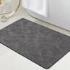 ACCUMTEK Non Slip Bath Mat, Thin Bathroom Rugs Fit Under Door, Quick Dry Bath Mats, Machine Washable Bath Rugs for Bathroom, Bathtub & Kitchen, Charcoal Gray/Crackle/32 x20 view 1