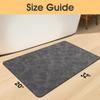 ACCUMTEK Non Slip Bath Mat, Thin Bathroom Rugs Fit Under Door, Quick Dry Bath Mats, Machine Washable Bath Rugs for Bathroom, Bathtub & Kitchen, Charcoal Gray/Crackle/32 x20 view 2