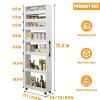 ZZBSOD Slim Storage Cart,Rolling Spice Rack Next to Fridge Slim,Kitchen Rolling Cart,Narrow Storage Cabinet, Wood Storage Organizer,for Kitchen view 2