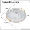 byepica Gold Border Clear Plastic Vanity Tray, Elegant Round Organizer for Bathroom, Modern Display Tray for Decorative Items, Fruits, and Snacks view 2