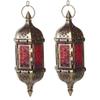 2Pcs Candle Lantern Hanging Tea Light Candle Holders Moroccan Lantern for Balcony Patio Halloween Christmas Decor view 1