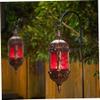 2Pcs Candle Lantern Hanging Tea Light Candle Holders Moroccan Lantern for Balcony Patio Halloween Christmas Decor view 3