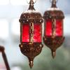 2Pcs Candle Lantern Hanging Tea Light Candle Holders Moroccan Lantern for Balcony Patio Halloween Christmas Decor view 4