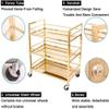 XYIANG Storage Cart for Variety Applications 3 Tier Trolley Cart Stainless Steel Rolling Cart Kitchen Storage Cart On Wheels Serving Cart for Home Hotel Bathroom Kitchen view 2