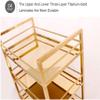 XYIANG Storage Cart for Variety Applications 3 Tier Trolley Cart Stainless Steel Rolling Cart Kitchen Storage Cart On Wheels Serving Cart for Home Hotel Bathroom Kitchen view 4