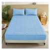 MTNBHH Waterproof Mattress Protector King Queen Twin Size Deep Pocket 12 Inch Quilted Fitted Sheet Full Wrap Machine Washable Bed Cover Comfortable(Sky Blue,120 * 200cm) view 1