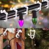 bogniga Christmas Light Clips Outdoor Hanger Gutter Hooks for Christmas Decoration String Lights Securing Hangers Xmas Tree Decor Clip(100pcs) view 2