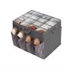STORAGEIDEAS Shoe Organizer for Closet, Fits up to 24 Pairs, Fabric Shoe Box Storage Containers with Adjustable Dividers and Clear Cover, Grey, 1 Pack view 1
