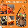 Halloween Trick Or Treat Basket with Handle, Fierce Tiger Candy Bucket Foldable Reusable Gift Bags for Party, Wedding Supplies view 3