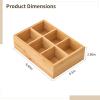 Vestamore Tea Bags, Coffee Pods, Sugar Packets, 6 Compartment Storage, Wooden Tea Bag Organizers 2 Pcs, Hot Tea Bag Holder Boxes, Office & Kitchen Organization, Ideal for, 9.4 X 6.5 X 2.5 view 2
