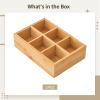 Vestamore Tea Bags, Coffee Pods, Sugar Packets, 6 Compartment Storage, Wooden Tea Bag Organizers 2 Pcs, Hot Tea Bag Holder Boxes, Office & Kitchen Organization, Ideal for, 9.4 X 6.5 X 2.5 view 3