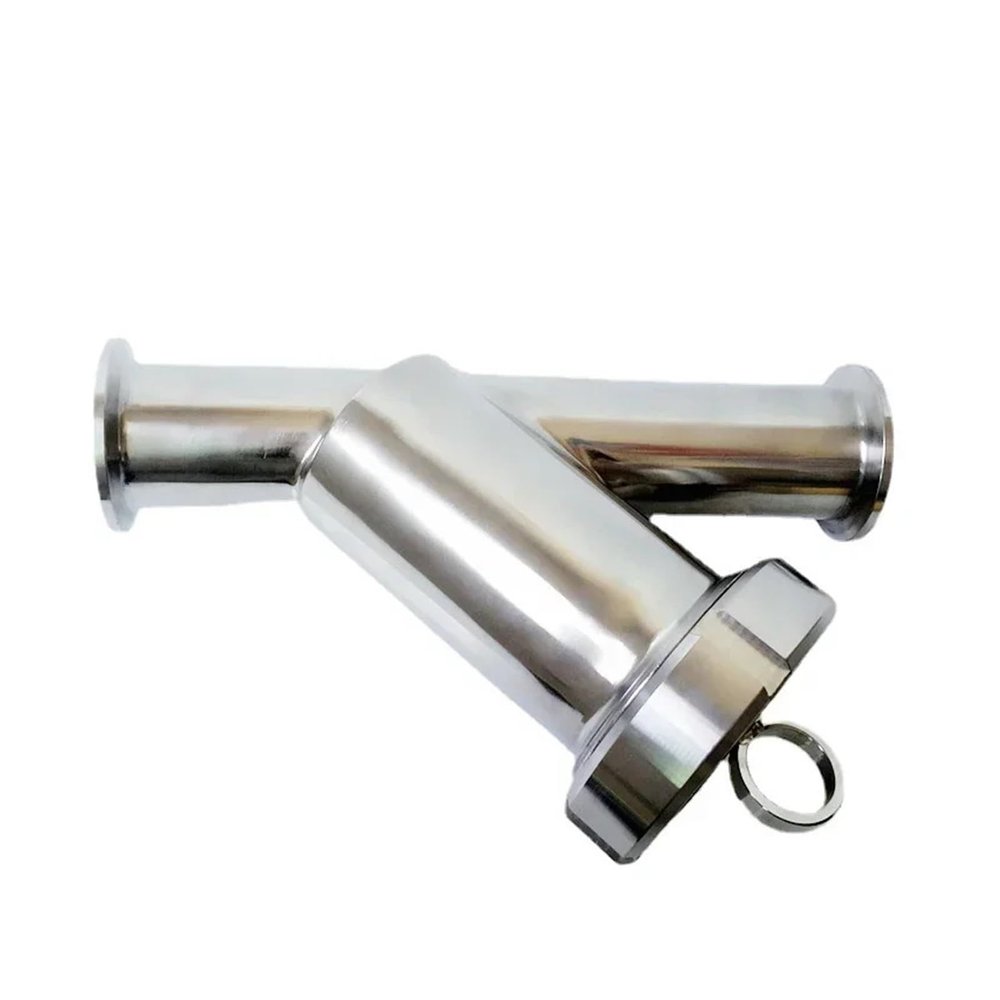 102mm Pipe OD x 4" Tri Clamp Y-Shaped Strainer Filter SUS 304 Stainless Steel 80 Mesh for Homebrew Brewing