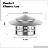 Anti-Rust Stainless Steel, 6.30 In (160 Mm) Round Cone Chimney Cap Roof Vent Cover, For Roof, Stove Pipe, And Hvac Systems, Weatherproof view 2